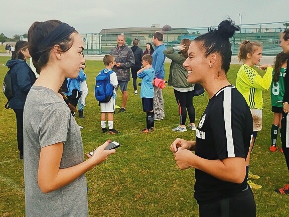 Sports Editor Julia McCarthy talks with USWNT star Ali Krieger in Indialantic. 