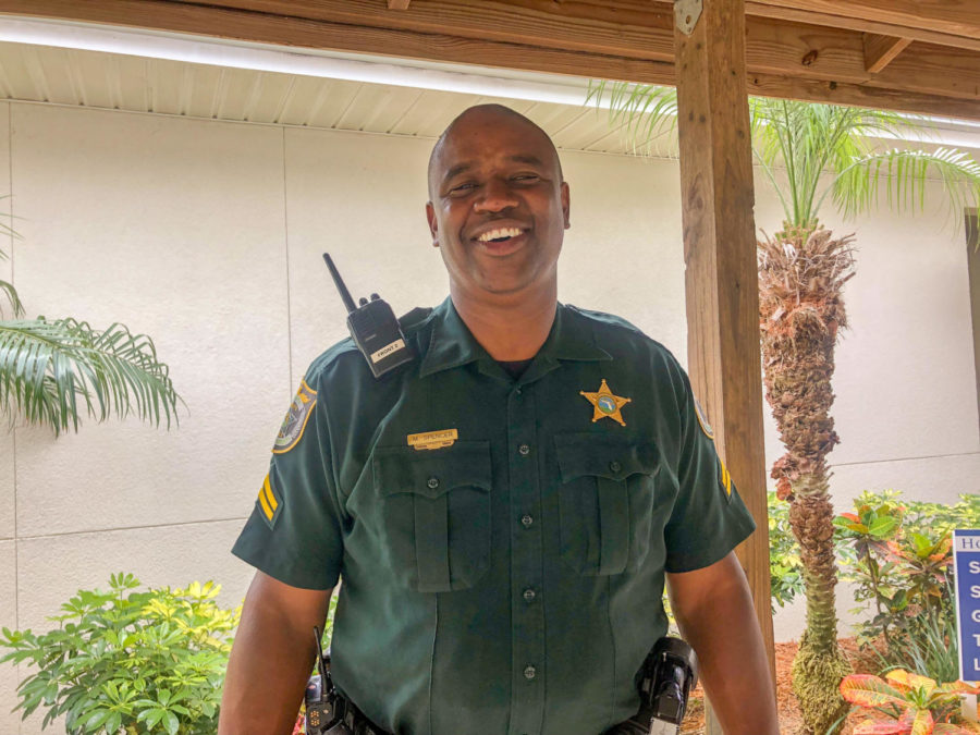 Deputy Mark Spencer makes sure that the HT campus is always safe. 