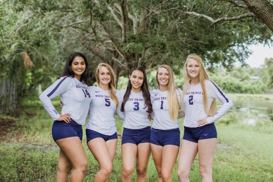 Seniors (left to right) Layla Mathews, Kayla Burge, Carmen Zipf, Emily Noe, and Shelby Seage.