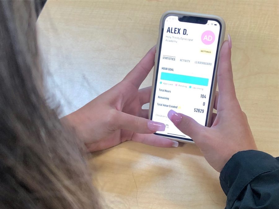 Students have transitioned to an app to record and track their community service hours.
