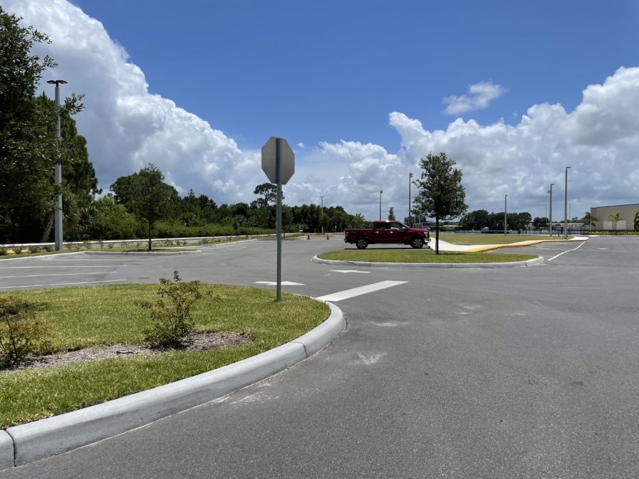 The new parking lot at the athletic center will be used for overflow and new drivers.