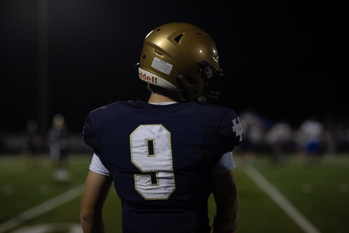 Nathan Reeve watches his team down the field.